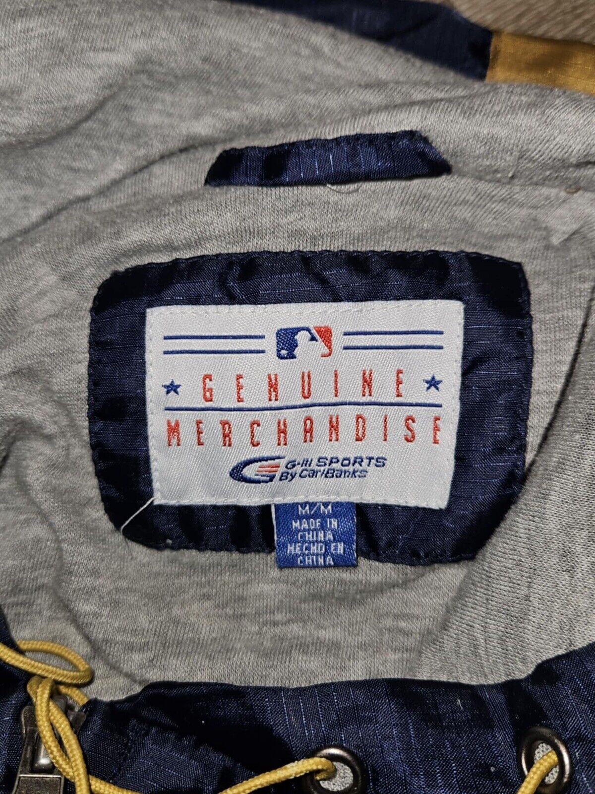 Vtg Milwaukee Brewers MLB Baseball Hooded 1/4 Zip Wind Breaker Style Mens M