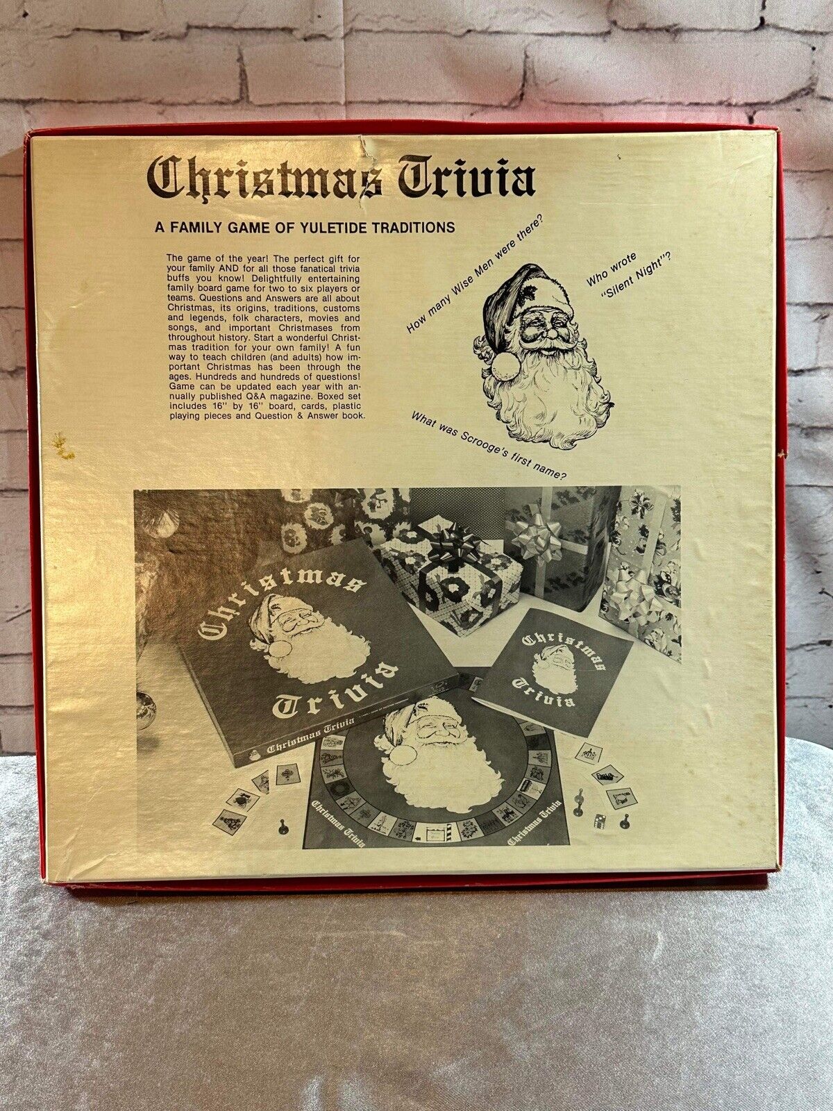 Vtg 80s Christmas Trivia Board Game COMPLETE 1985 Sealed VGM QCC