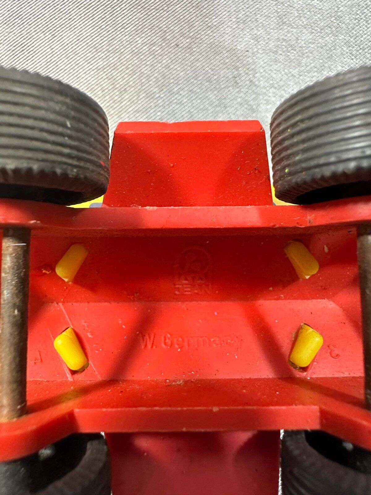 Vintage Jean W. Germany Toy Plastic Train Car & Bulldozer