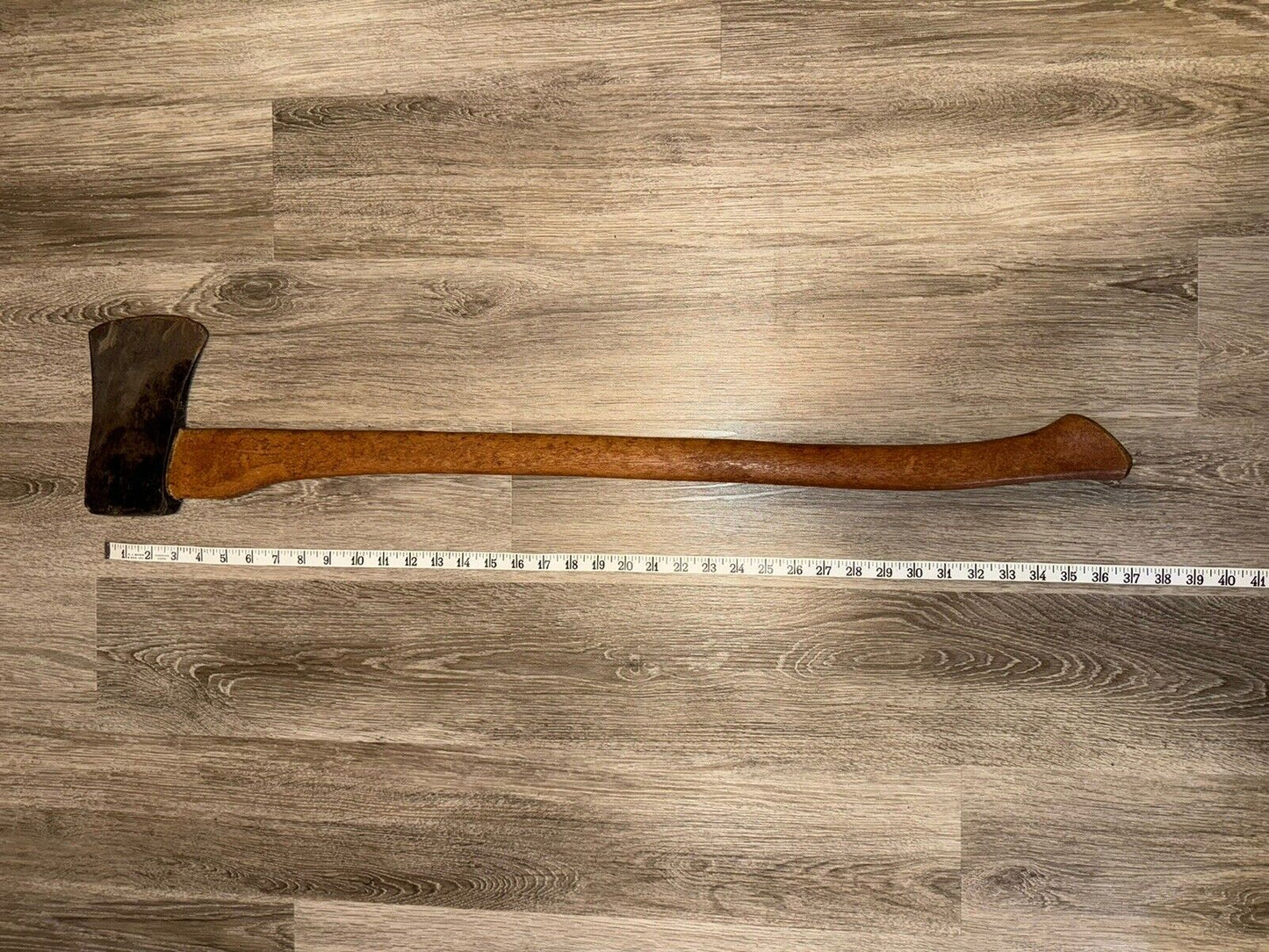 Vintage Axe 37 inches Hickory Wood Handle Chopping Splitting Limping Ax