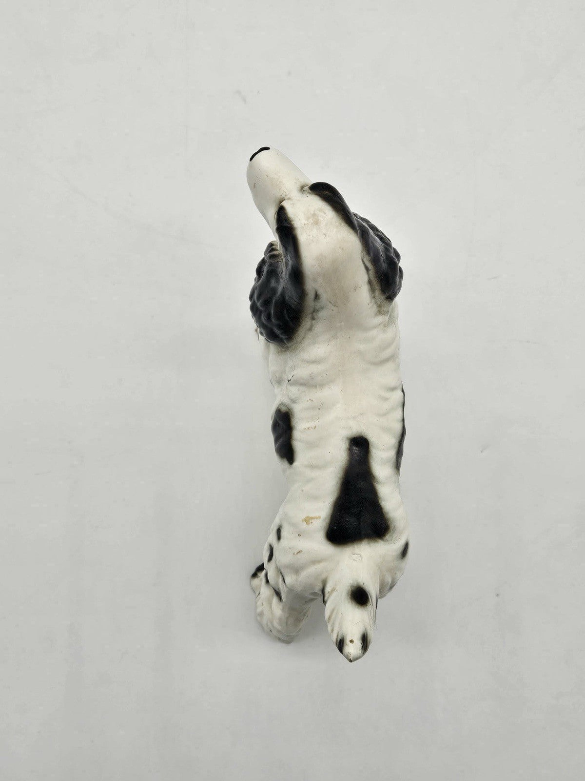 Vintage Cocker Spaniel Dog Black & White Ceramic Figurine 5" Made in Japan