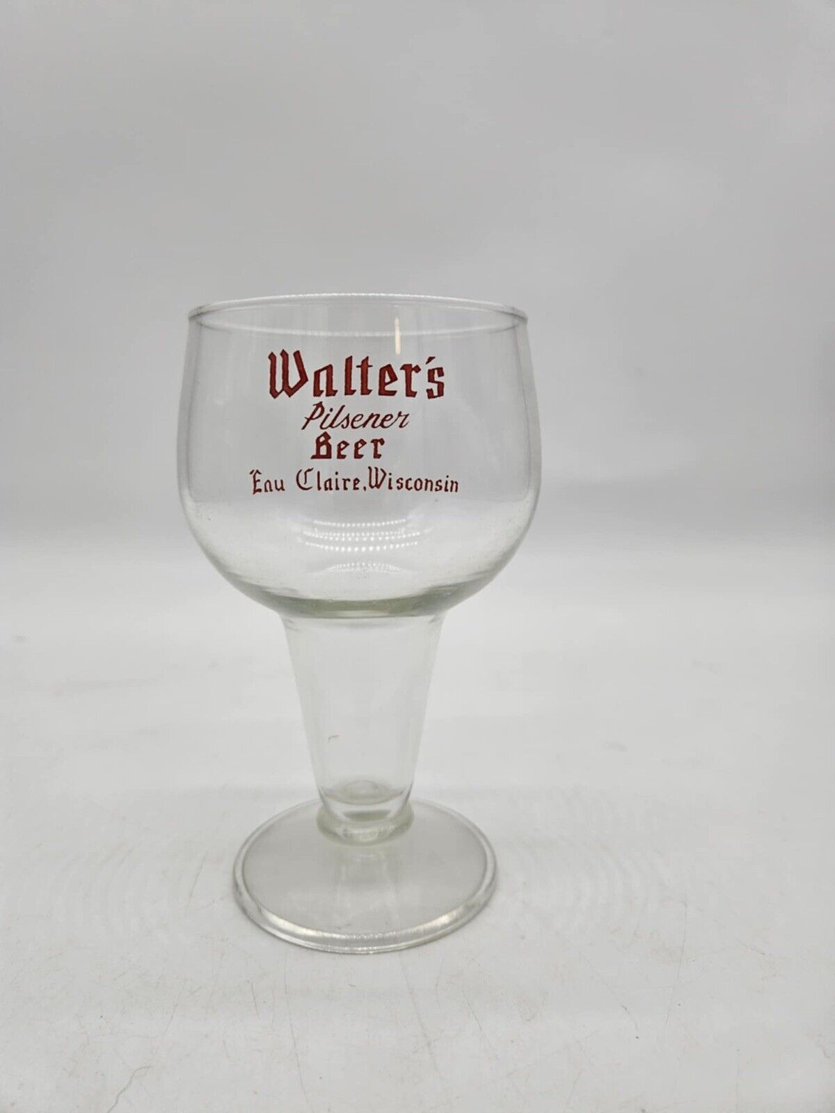 WnltersPilsener BeerÊnu Claire, Wisconsin GOBLET PUB STEM GLASS