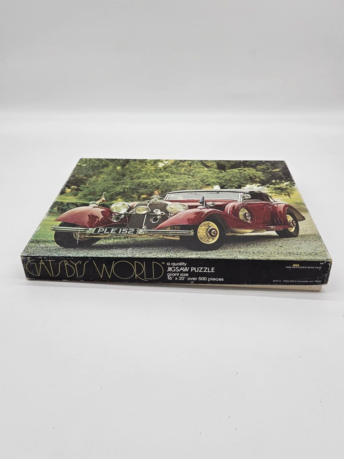 1973 Gatsby’s World 1938 Mercedes Benz Jigsaw 540K Puzzle 16” X 20” Complete !