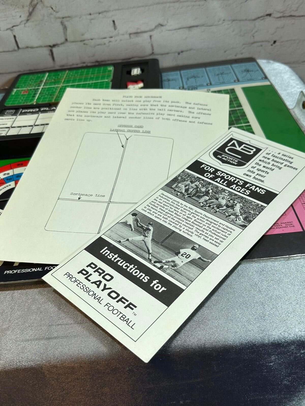 Vintage Toy Hasbro 4105 PRO PLAYOFF Professional Football NBC Board Game VGM