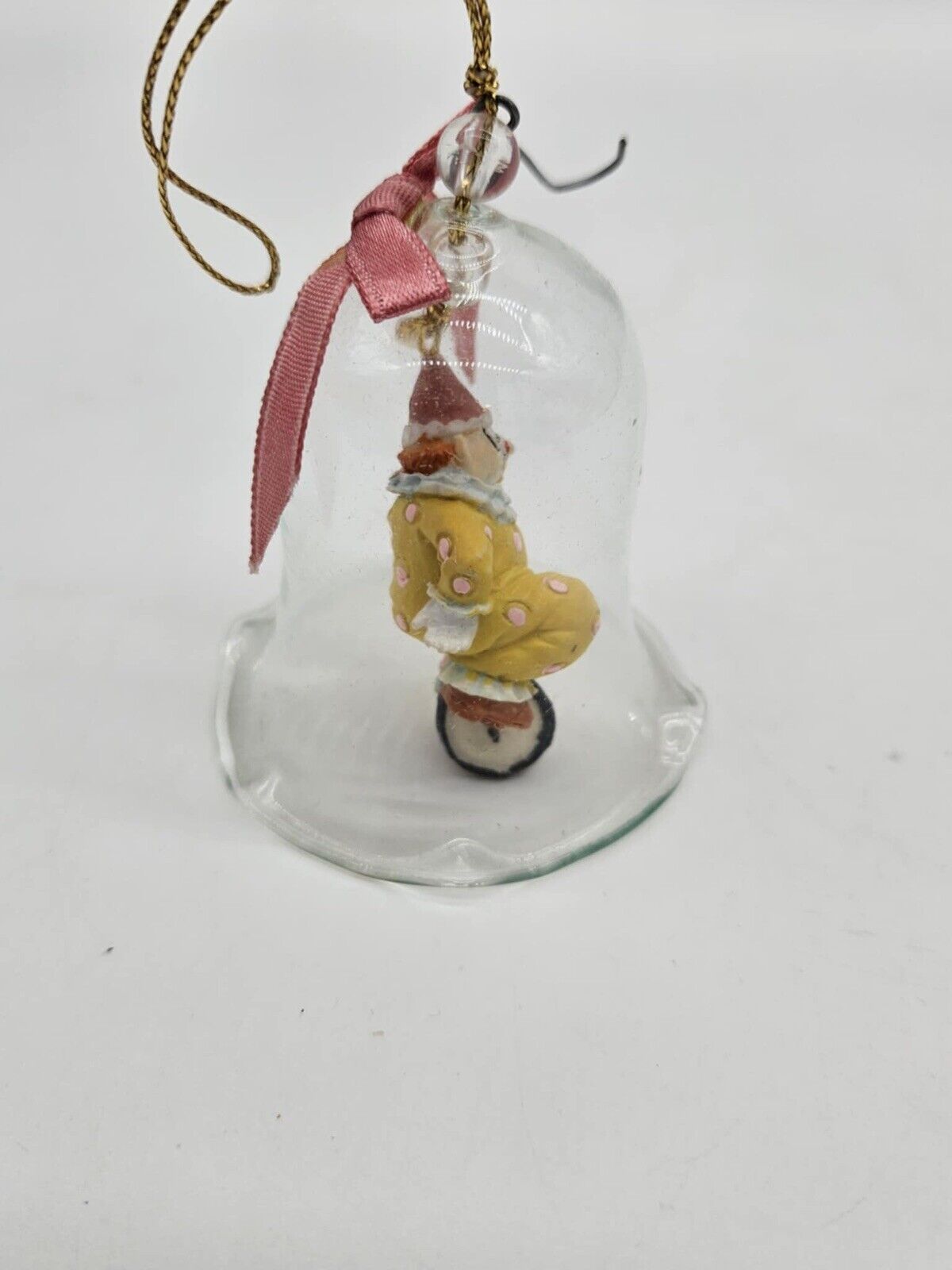 Keepsakes Ring in The Clown Bell Ornaments Crystal bell hand painted Porcelain