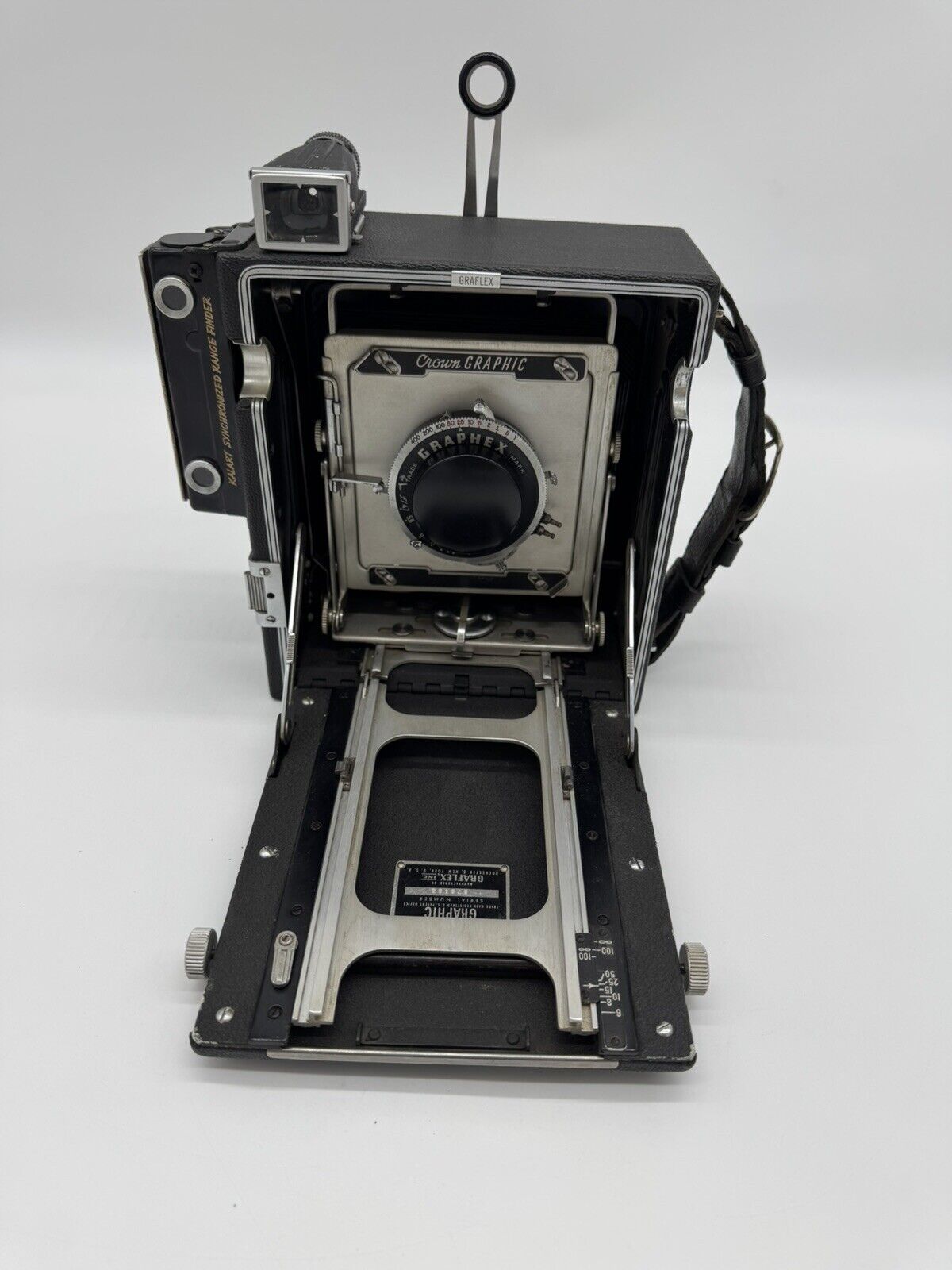Vtg Graflex Pacemaker Crown Graphic 4 X 5 Press Camera w/ Accessories & Case