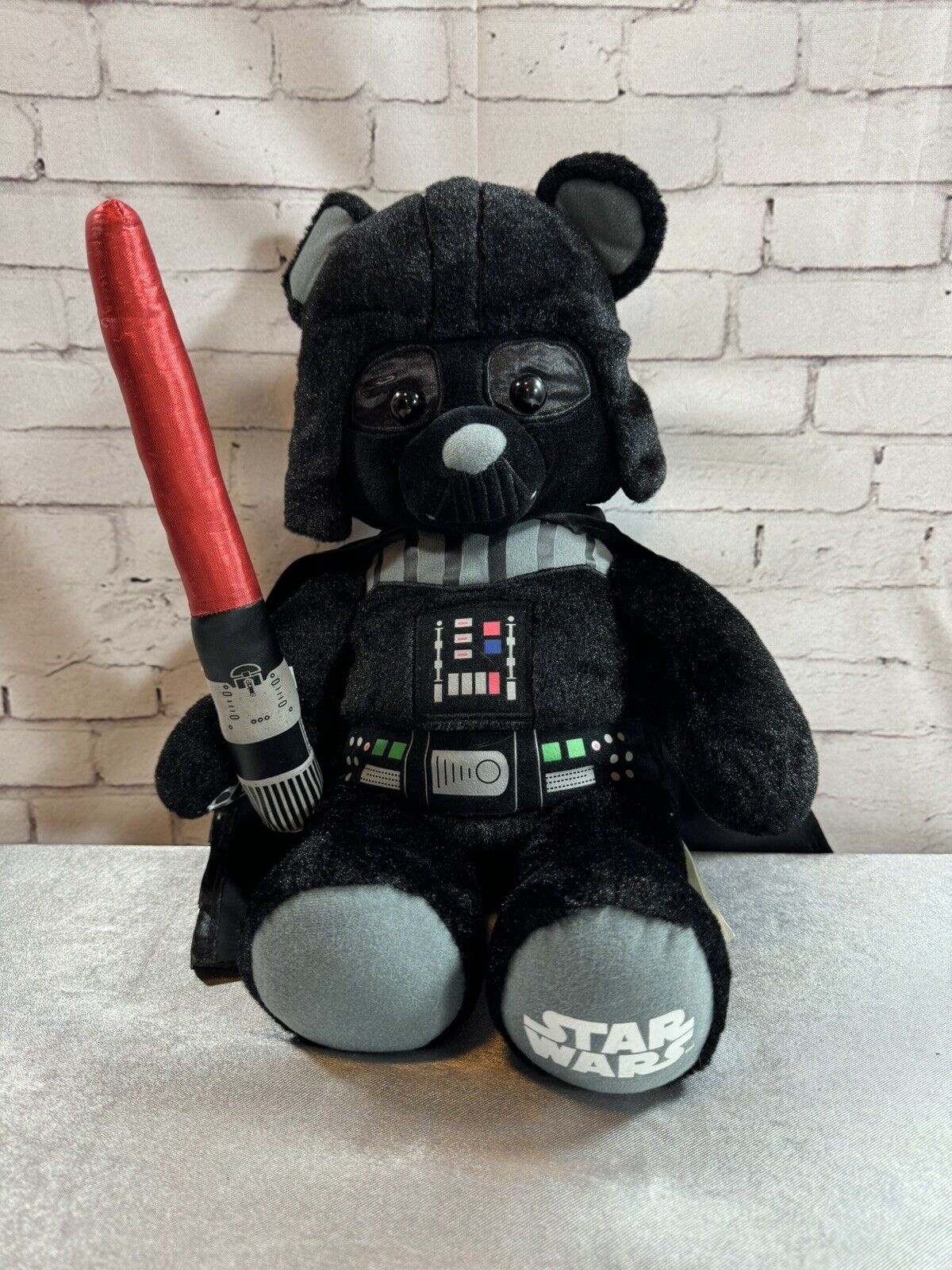 Build A Bear Star Wars Darth Vader BAB Plush 18" with Light Saber & Cape - MINT FNF