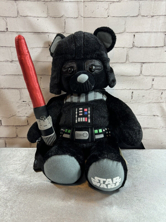 Build A Bear Star Wars Darth Vader BAB Plush 18" with Light Saber & Cape - MINT FNF