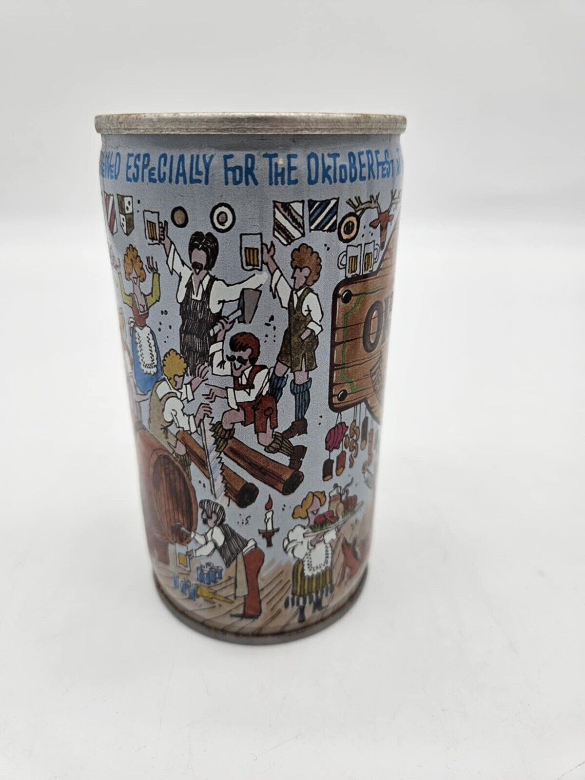 Beer Can - Hans' Bavarian Lodge Oktoberfest  ( Bottom Opened, Steel Can )