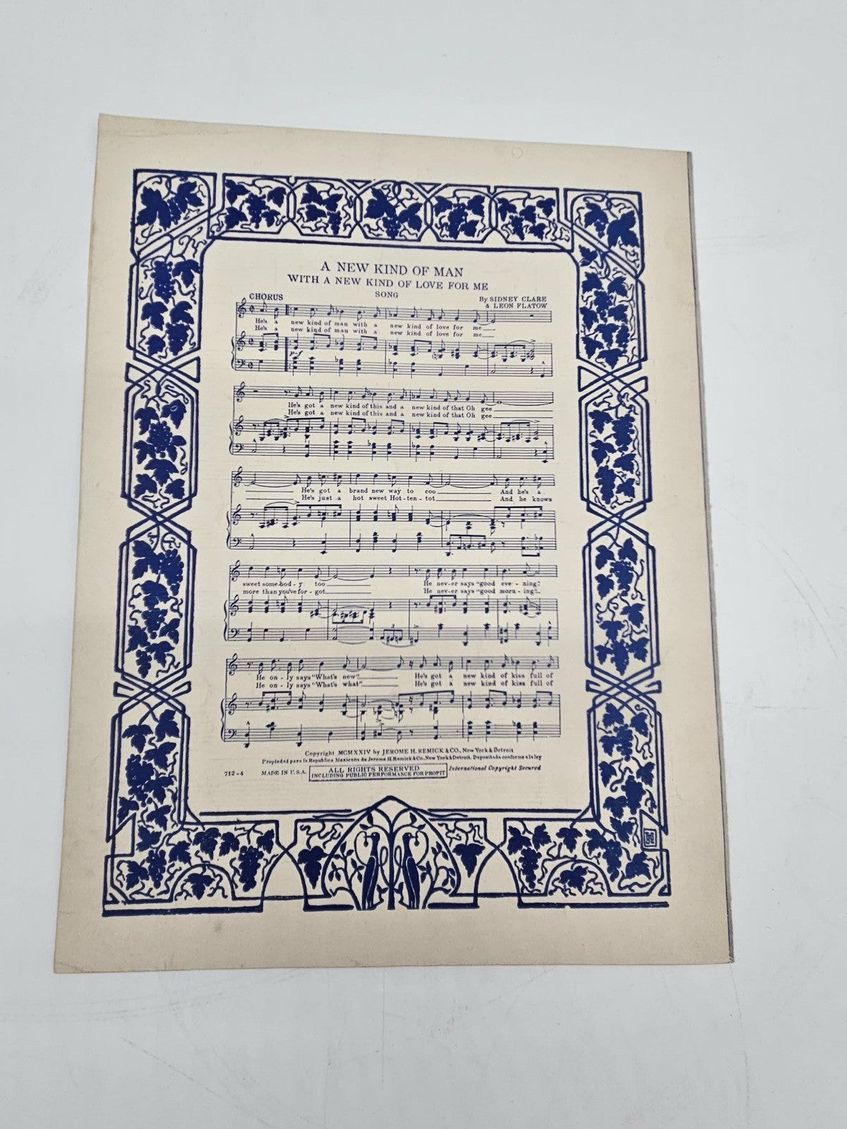 Dreamer of Dreams Sheet Music Operatic Edition/ Monte Austin / Vintage 1924