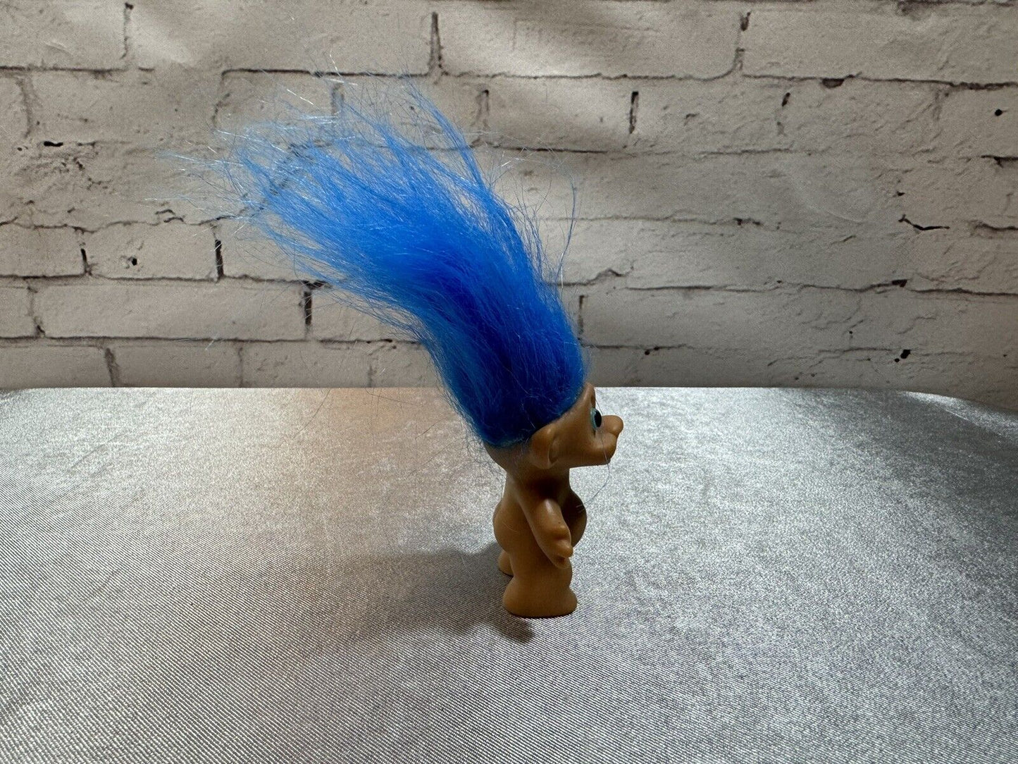 Vintage Russ Troll Doll Blue turquoise Hair Figurine