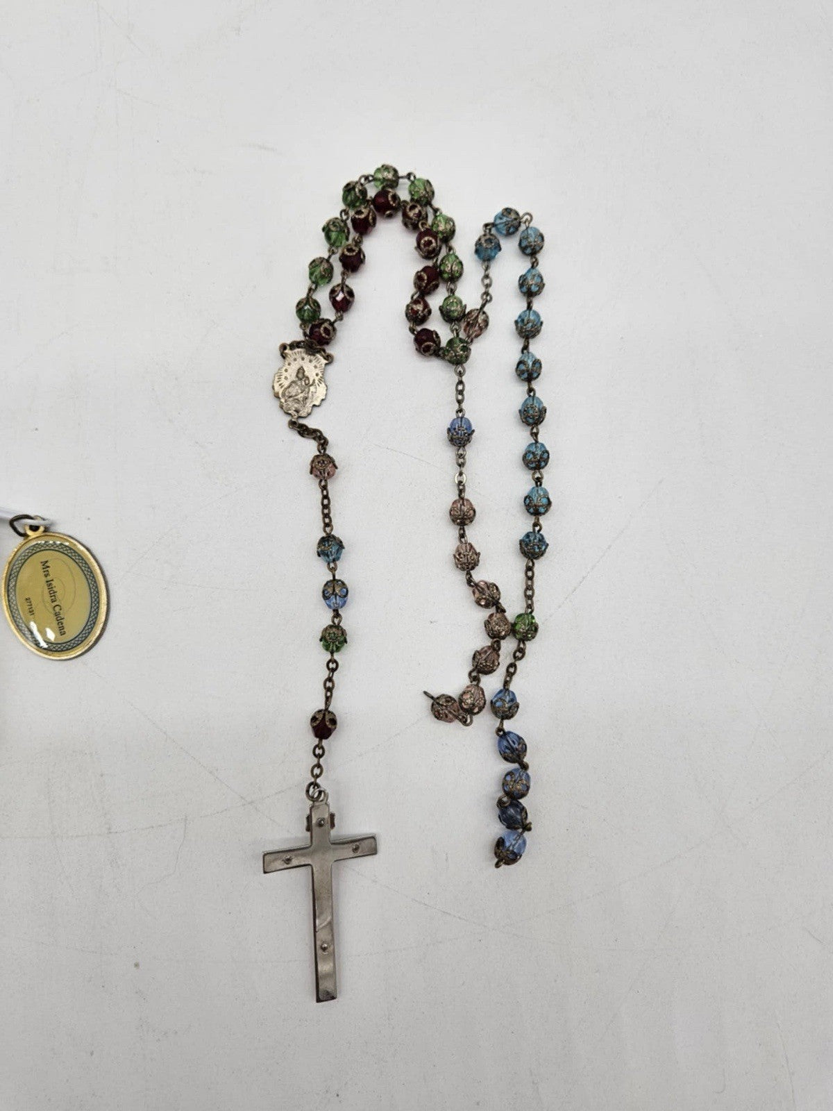 Gorgeous Vintage Rosary Beads With Pouch. Pre-owned.