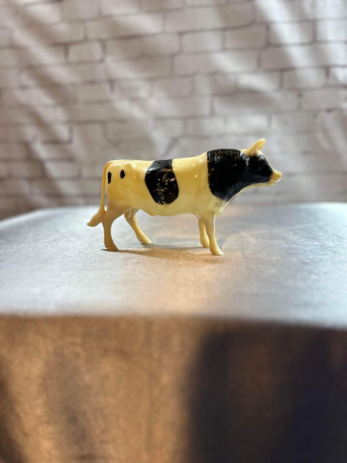 1970’s Vintage Nylint Hard Plastic Figure Black & White Holstein Bull Cow Set