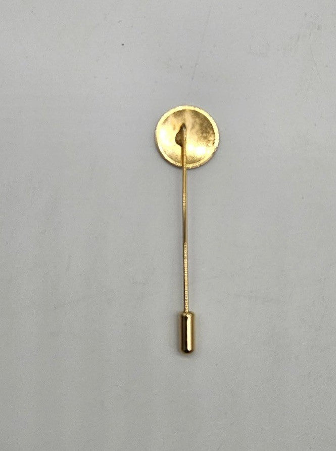 Stick Lapel Gold Tone Vintage Monogram Initial “L” Hat Pin Accessory Men Round