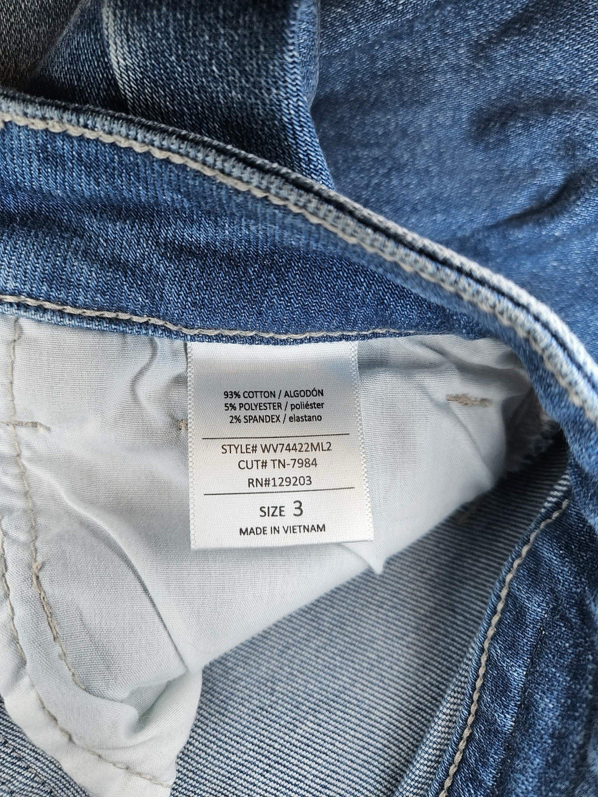 Cello Women’s Distressed Skinny Jeans Size 3 Blue Denim Raw Hem Stretch