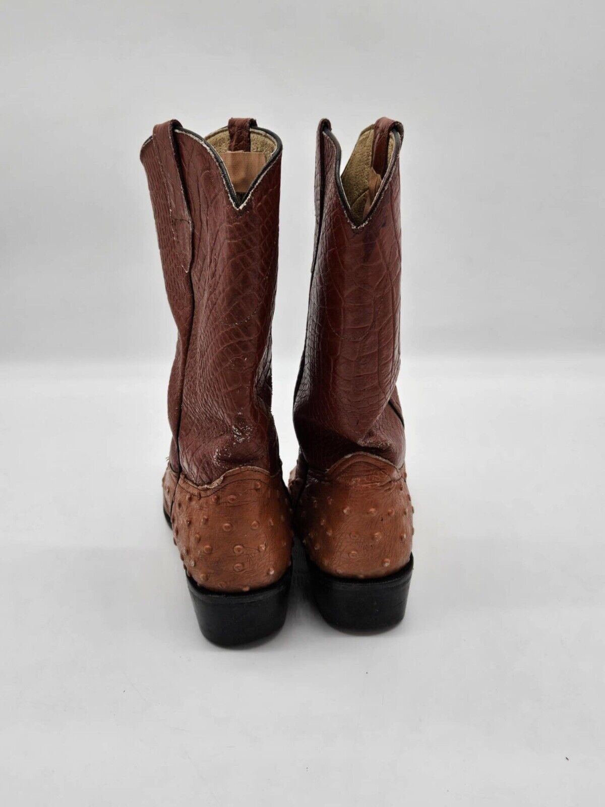 OSTRICH Cowboy Boots Sz 26 (Men’s 8 Or Woman’s 9.5) PECAN