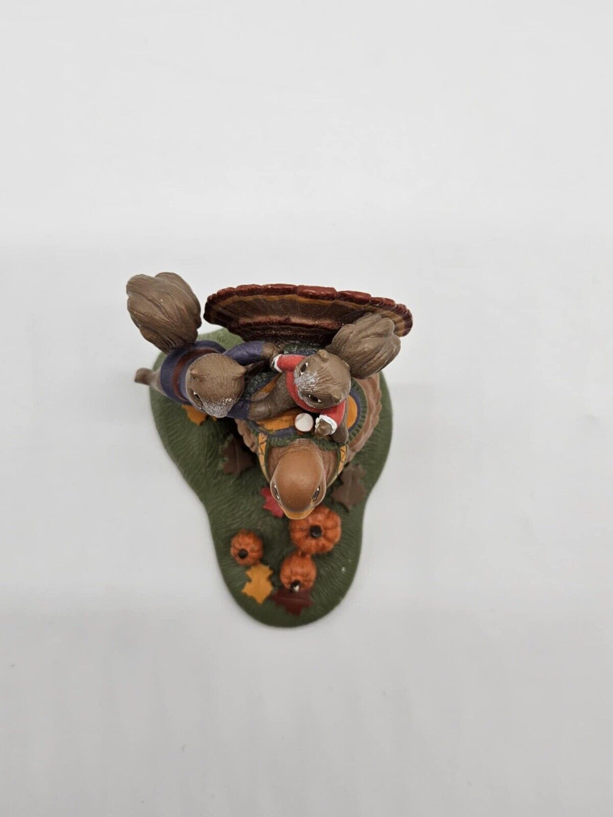 Avon Magical Carousel Turkey Mr. Squirrel Hold On Tight Thanksgiving Signed G34