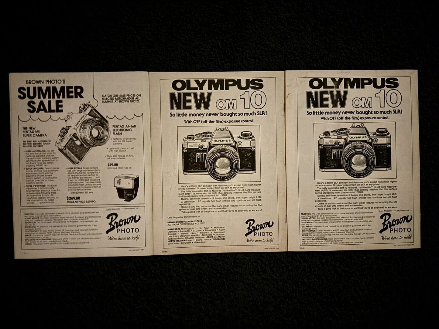 Lens Magazine 1980’s Issues - Vintage - Lot Of 3