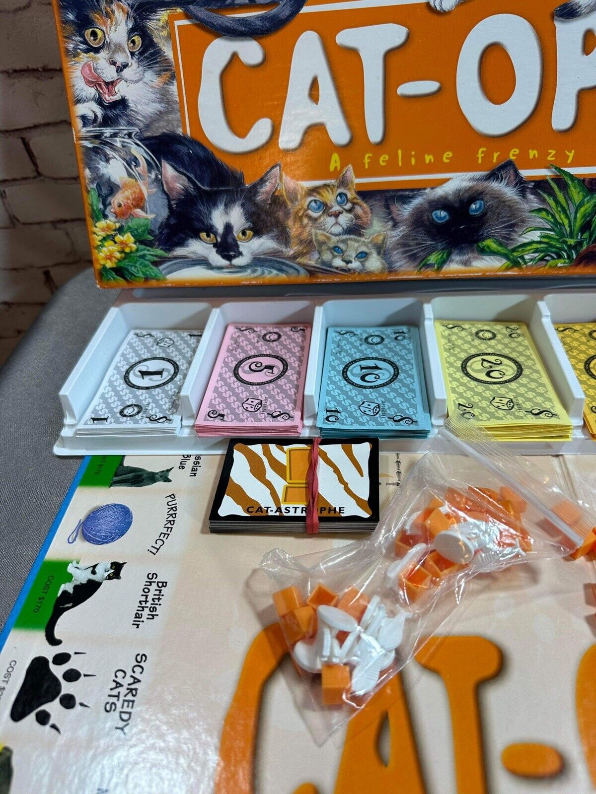 CAT-OPOLY Board Game -- A Feline Frenzy of Fun (monopoly themed) VCGM
