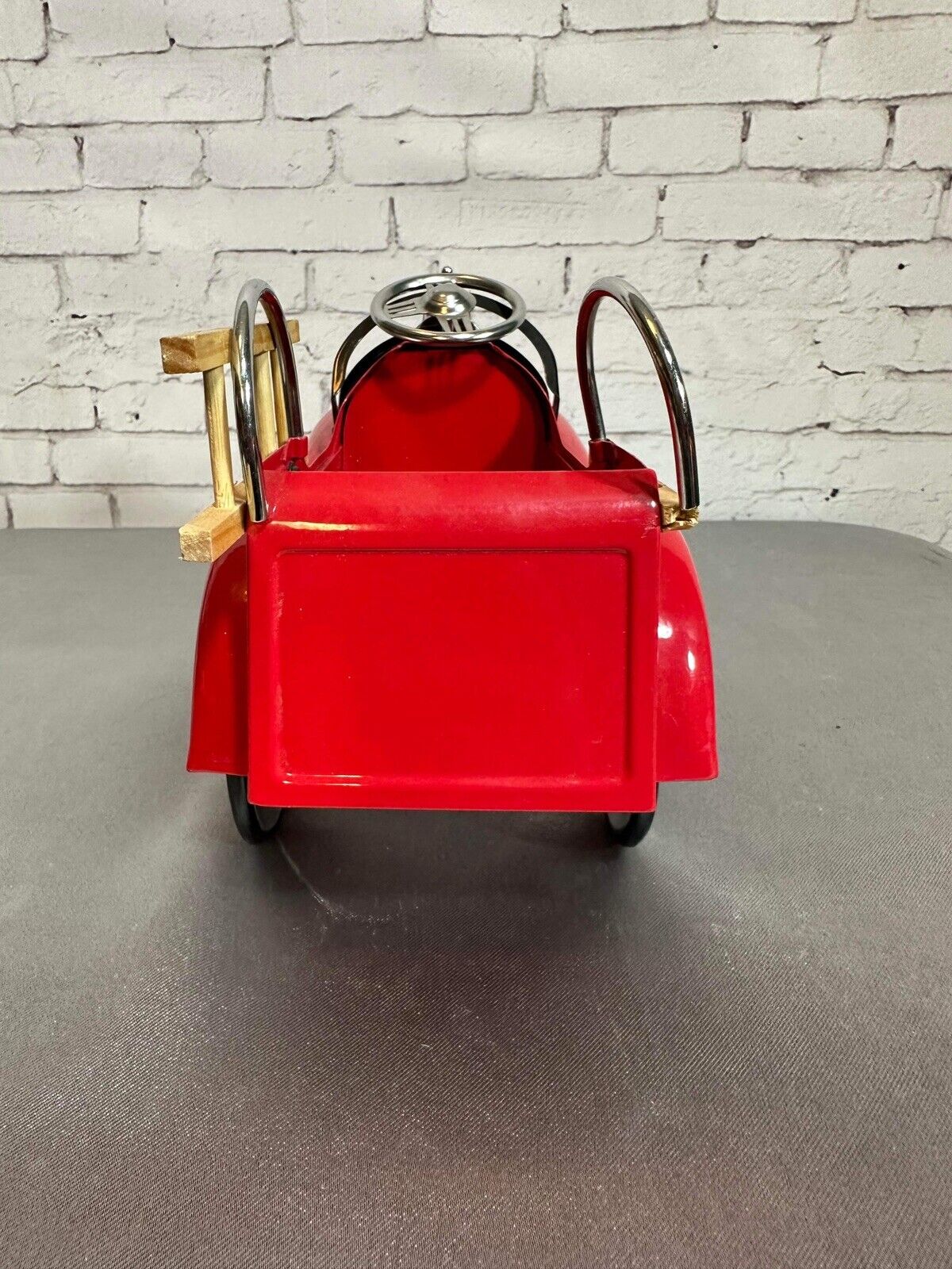 Teleflora Gift Planter-Metal "The Chief"Fire Dept. 1 Red Truck/Pedal Car VTY