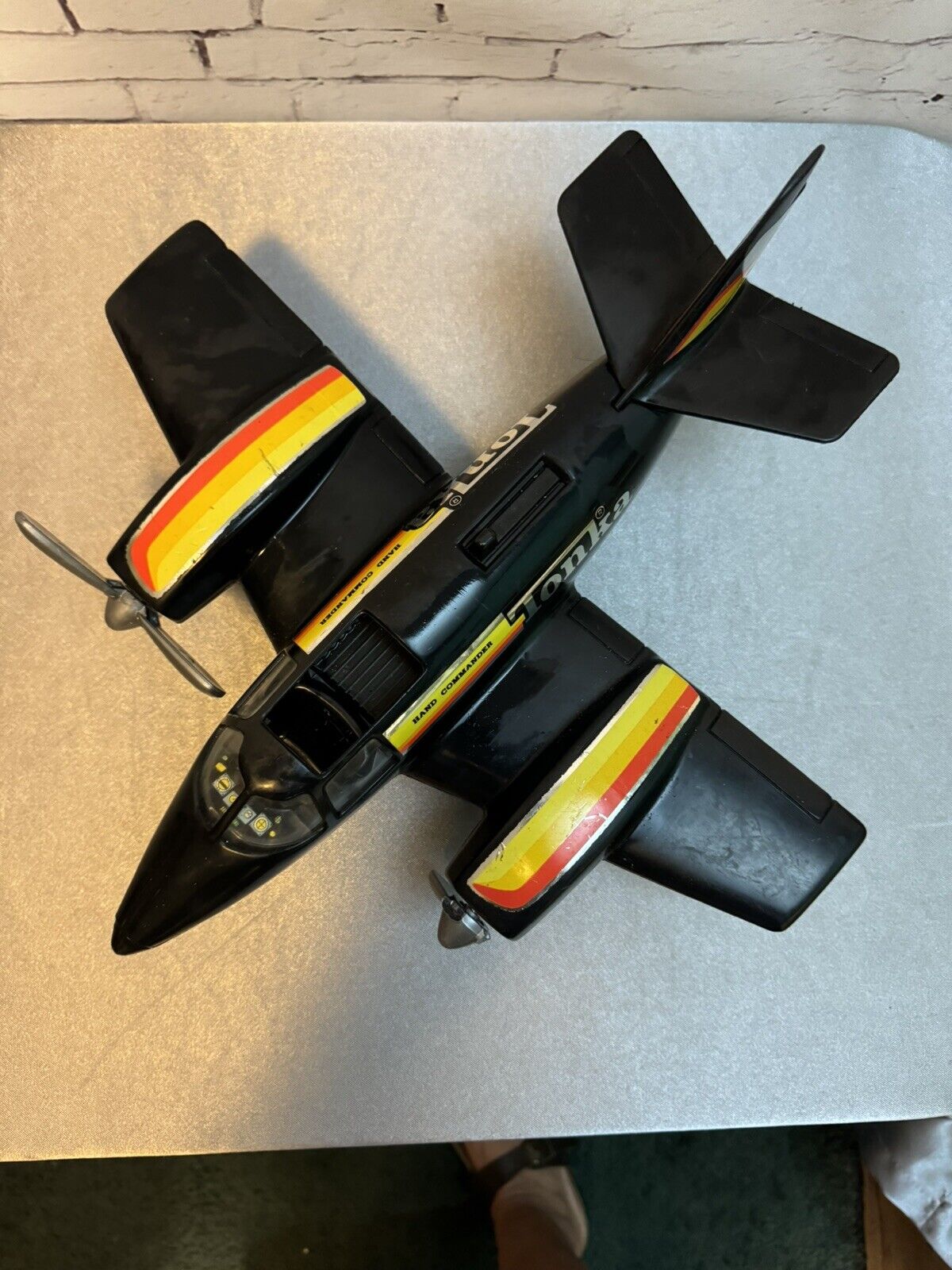 1979 Tonka Hand Commander Airplane Black Turbo Prop Plane Vintage