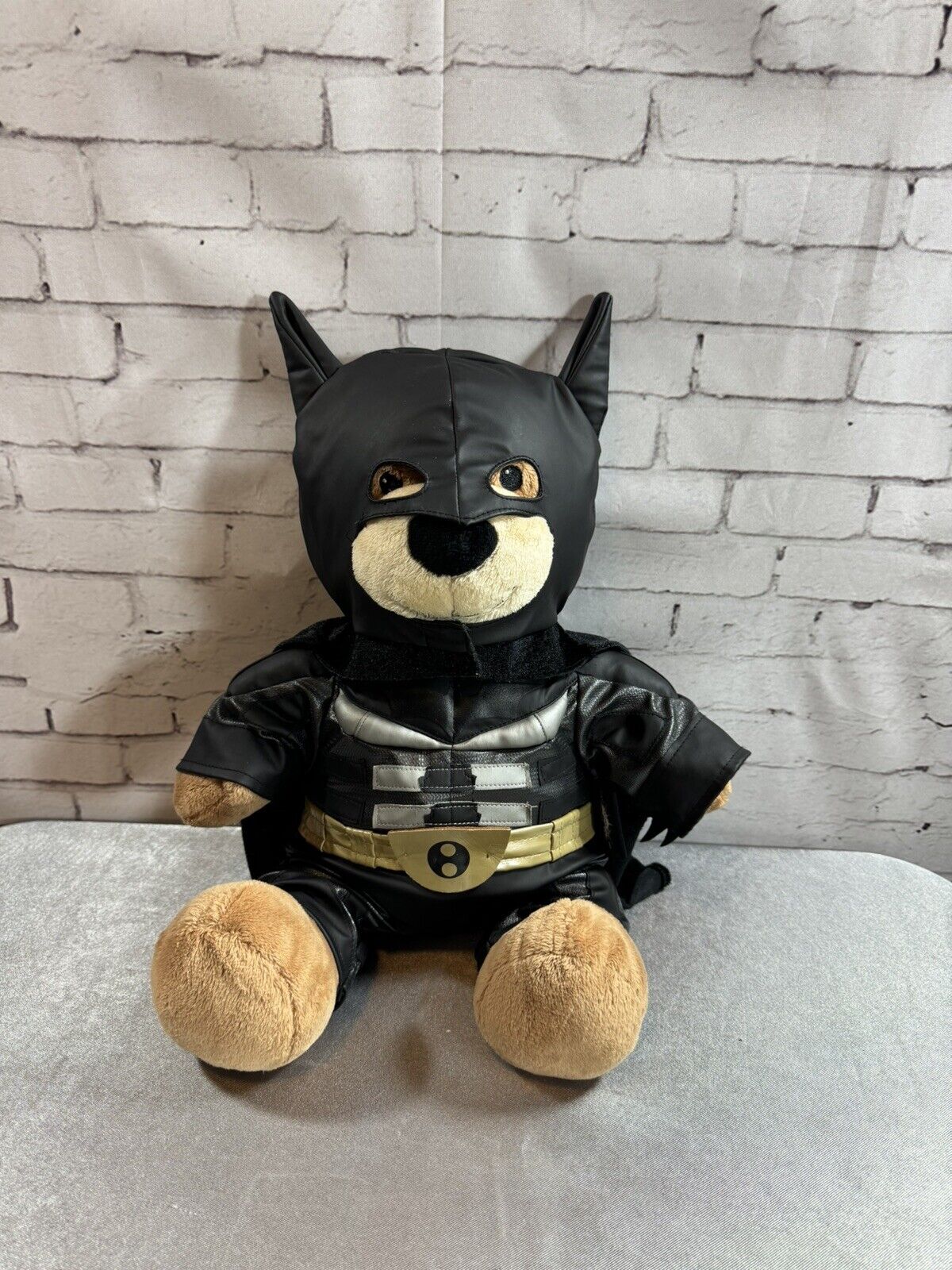 Build A Bear BAB Stuffed Animal Plush in Dark Knight Rises Batman Outfit CTY FNF