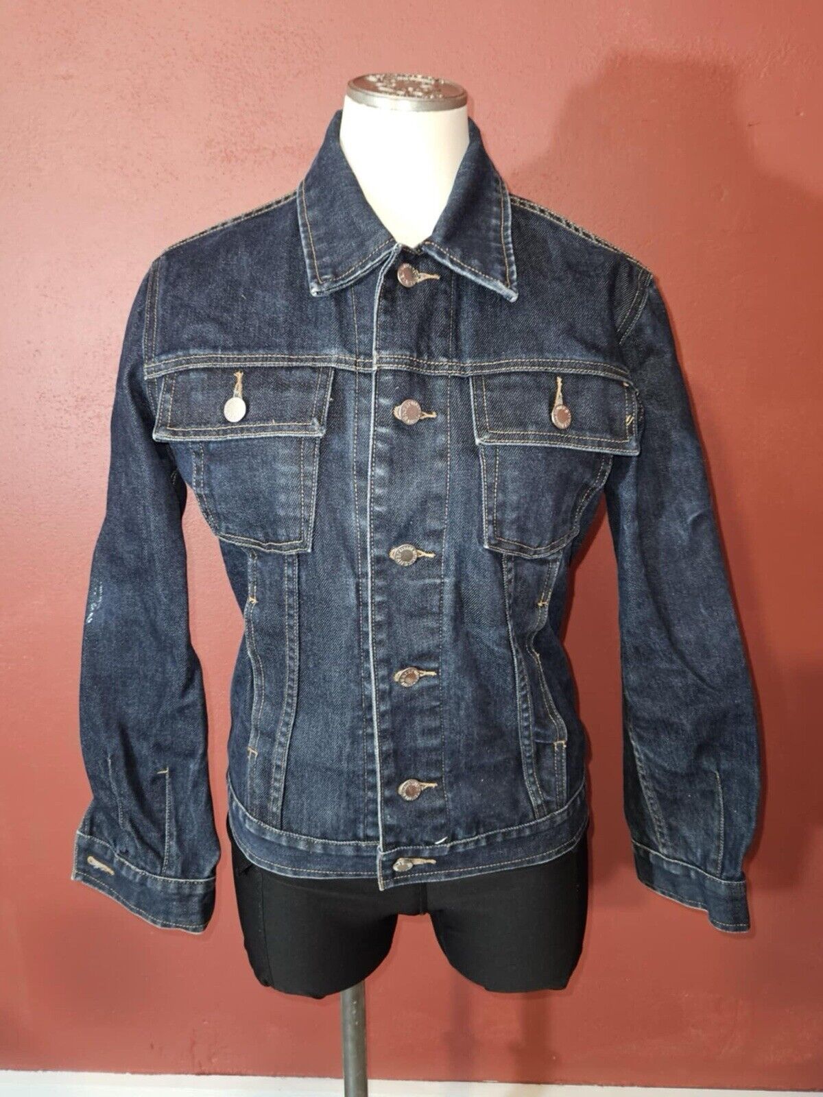Banana Republic Denim Jean Jacket NWOT Size XS Blue Women's Dark Wash BR