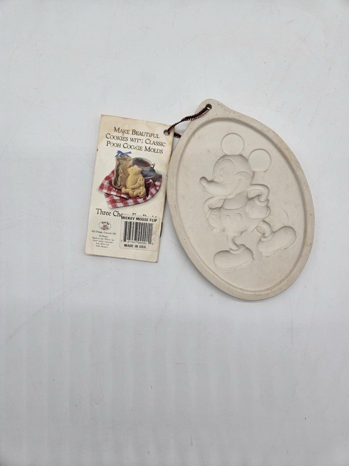 Disney Mickey Mouse Ceramic Oval Cookie Flip Mold Wall Plaque