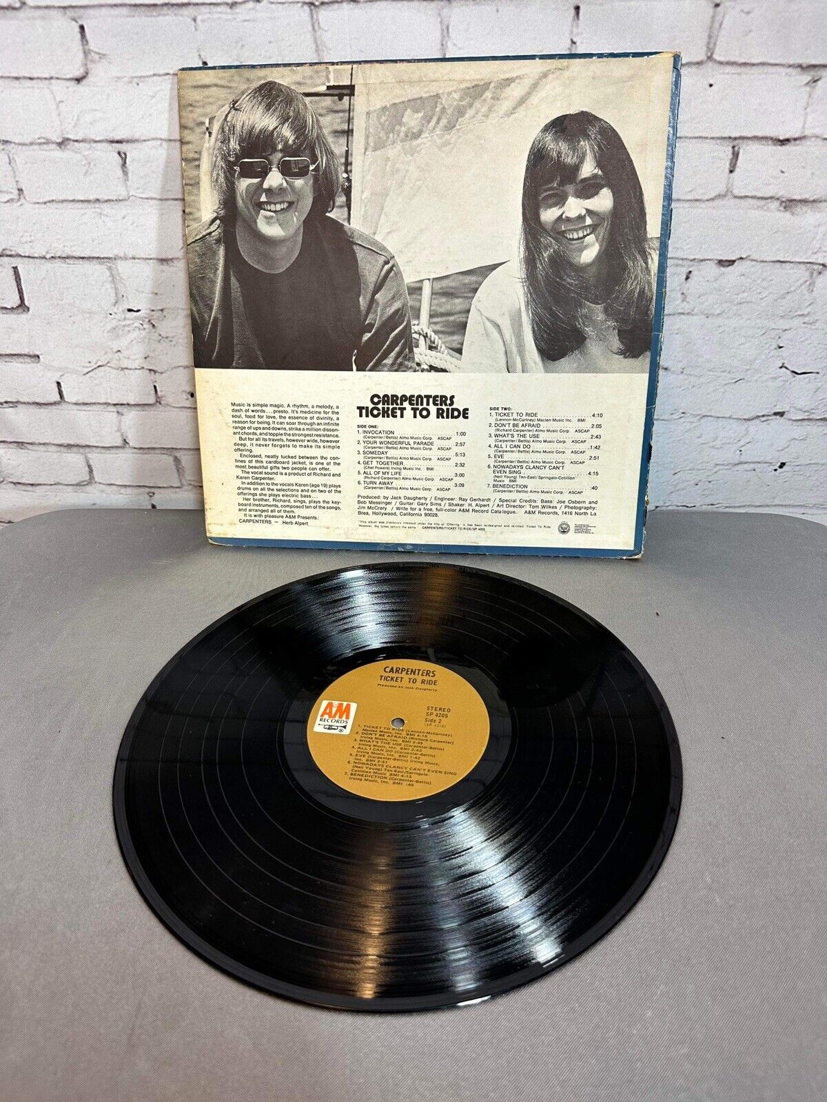 Carpenters - Ticket To Ride - SP 4205 - LP Vinyl Album - VG+