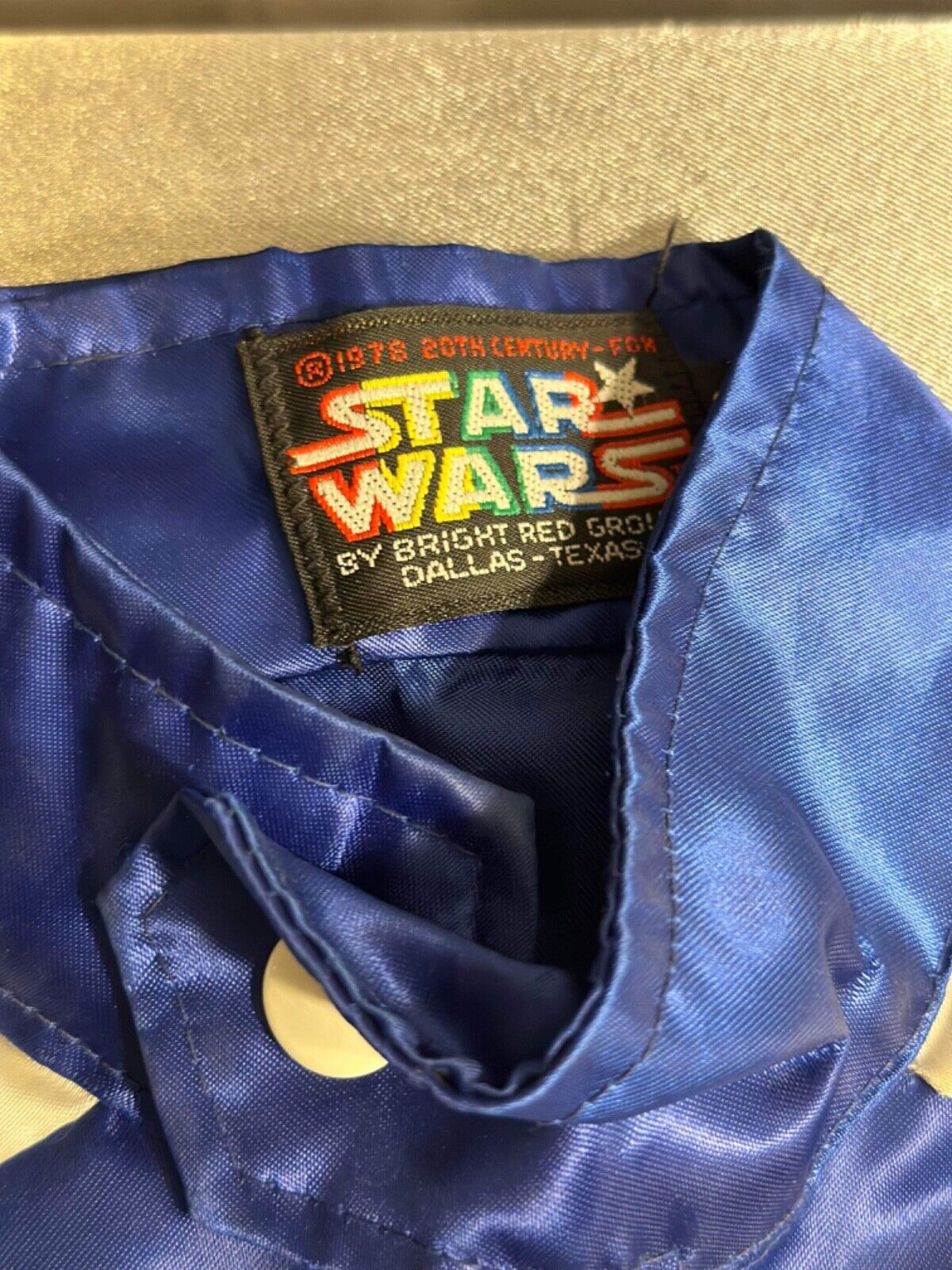 Vintage Original Childs Star Wars BL & WHT Satin Jacket - Very Rare VCTY