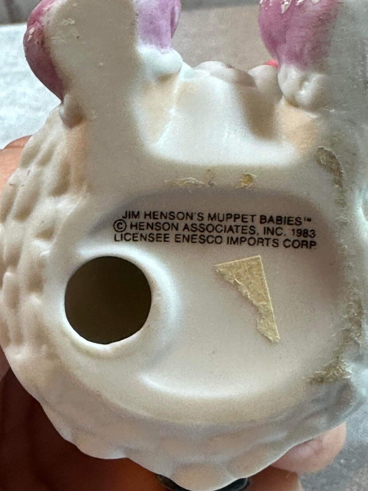 Ceramic Miss Piggy 1983 Jim Henson's Muppet Babies Kissy Kissy Vintage Rare