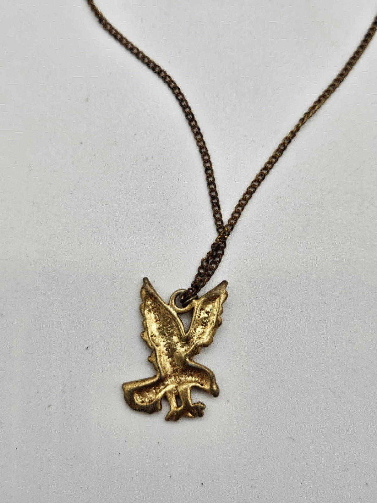 Beautiful Gold Tone Chain with Swooping Eagle Pendant - Vintage