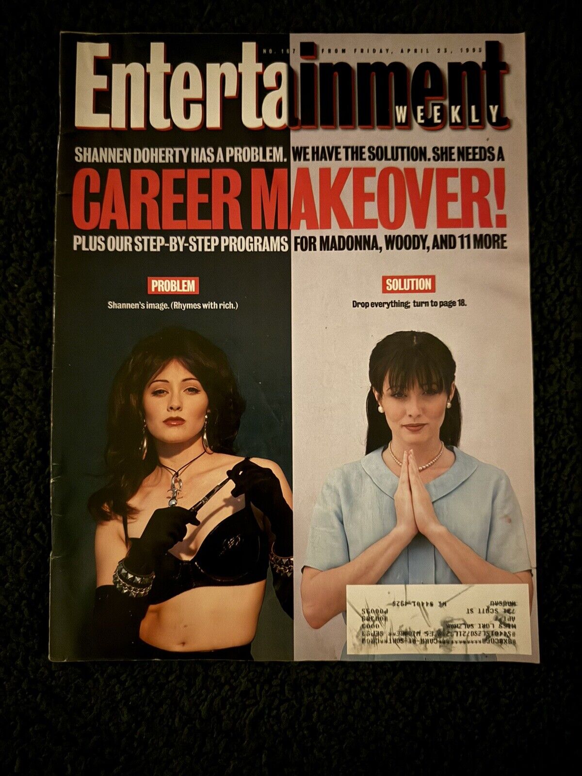 Vintage Entertainment Weekly Magazine April 23 1993 Shannon Doherty Makeover