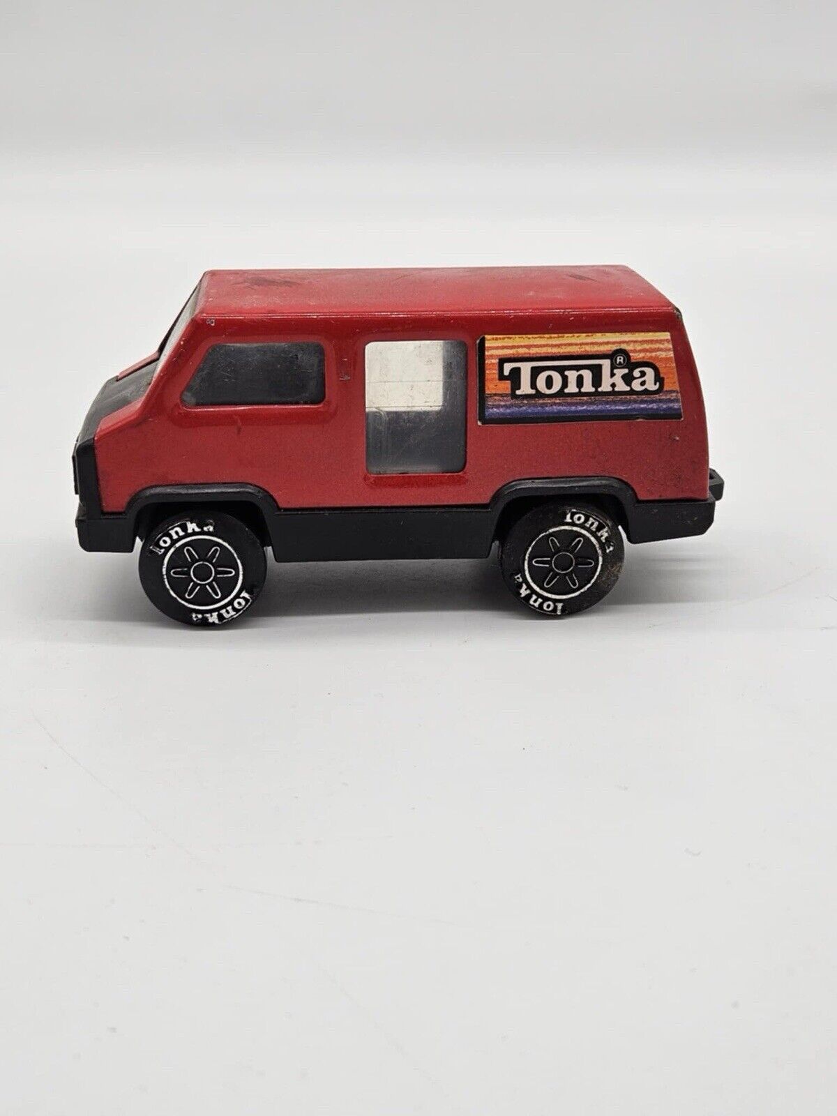 2 Vintage 1979 Red Tonka Vans Hong Kong Original Die Cast Metal Vehicle Toy