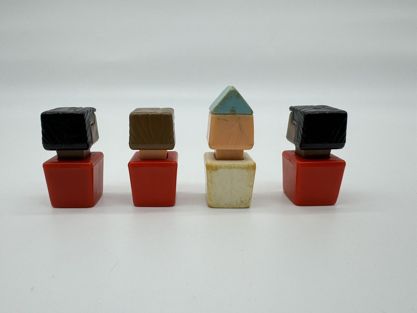 1970's Vintage Playskool Blockhead Play Friends Familiar Places Retro Set of 4