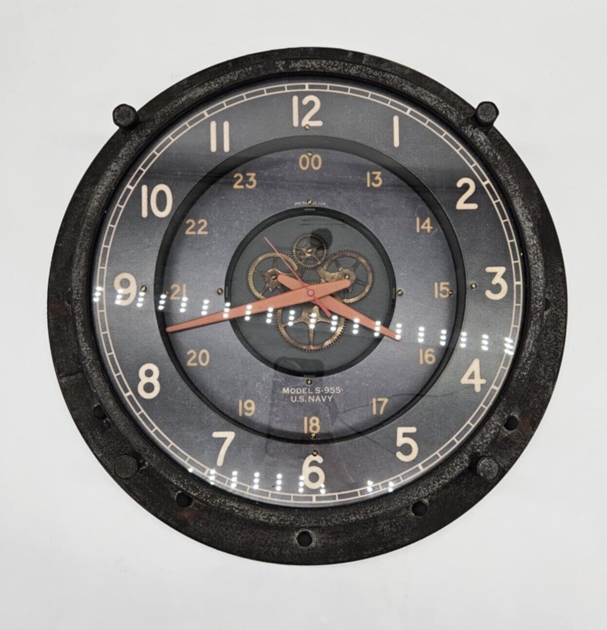 Vintage Military Themed Control Room Wall Clock