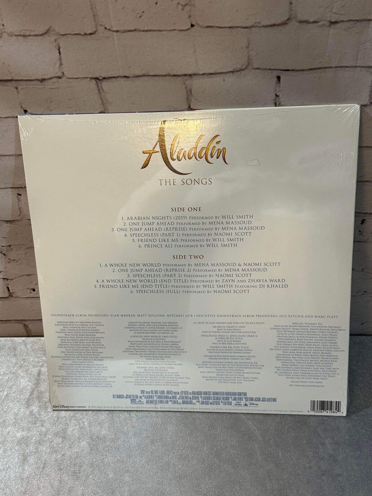 WHITE VINYL---- ALADDIN The Songs (Motion Picture Soundtrack) WALMART LP 0327