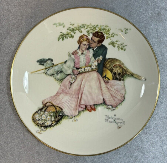 WP~Norman Rockwell Gorham 1973 Summer~Flowers In Tender Bloom VHD
