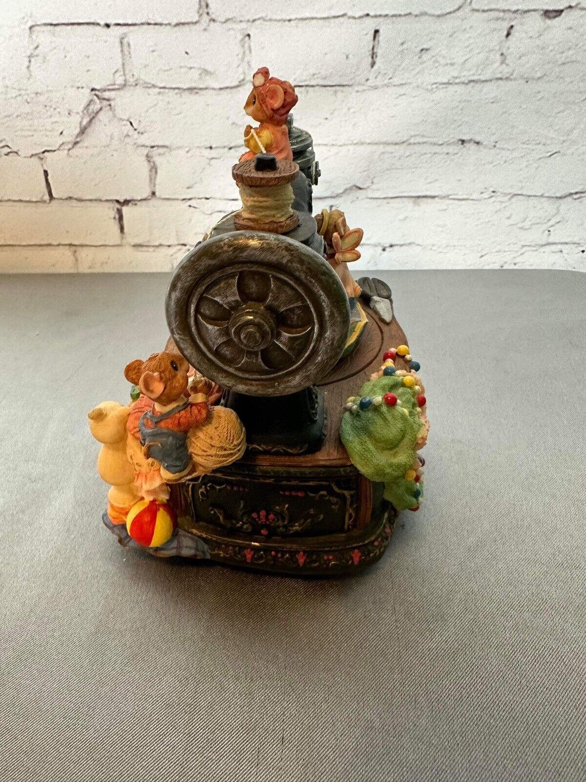 Mice Playing on Sewing Machine Music Box - Plays “We’ve Only Just Began” VFG
