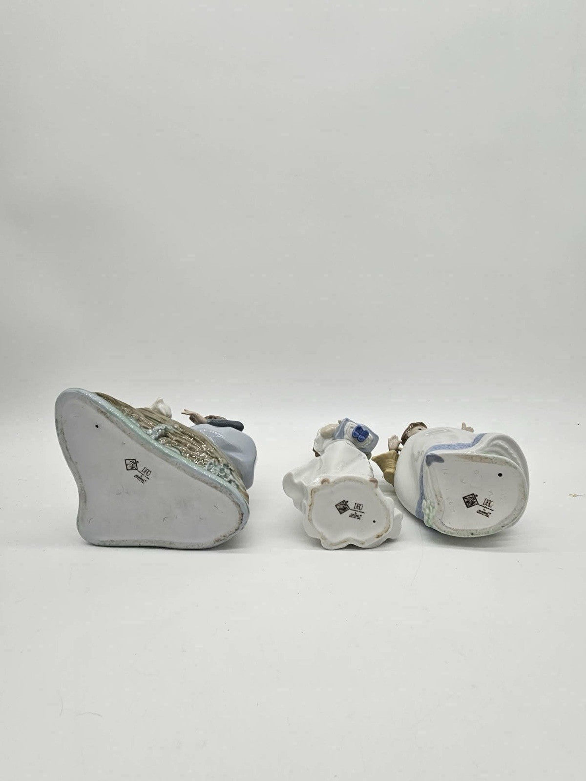 Lot of 3 NAO by Lladro Porcelain Girl Figurines Bunny Rabbit Doll Basket