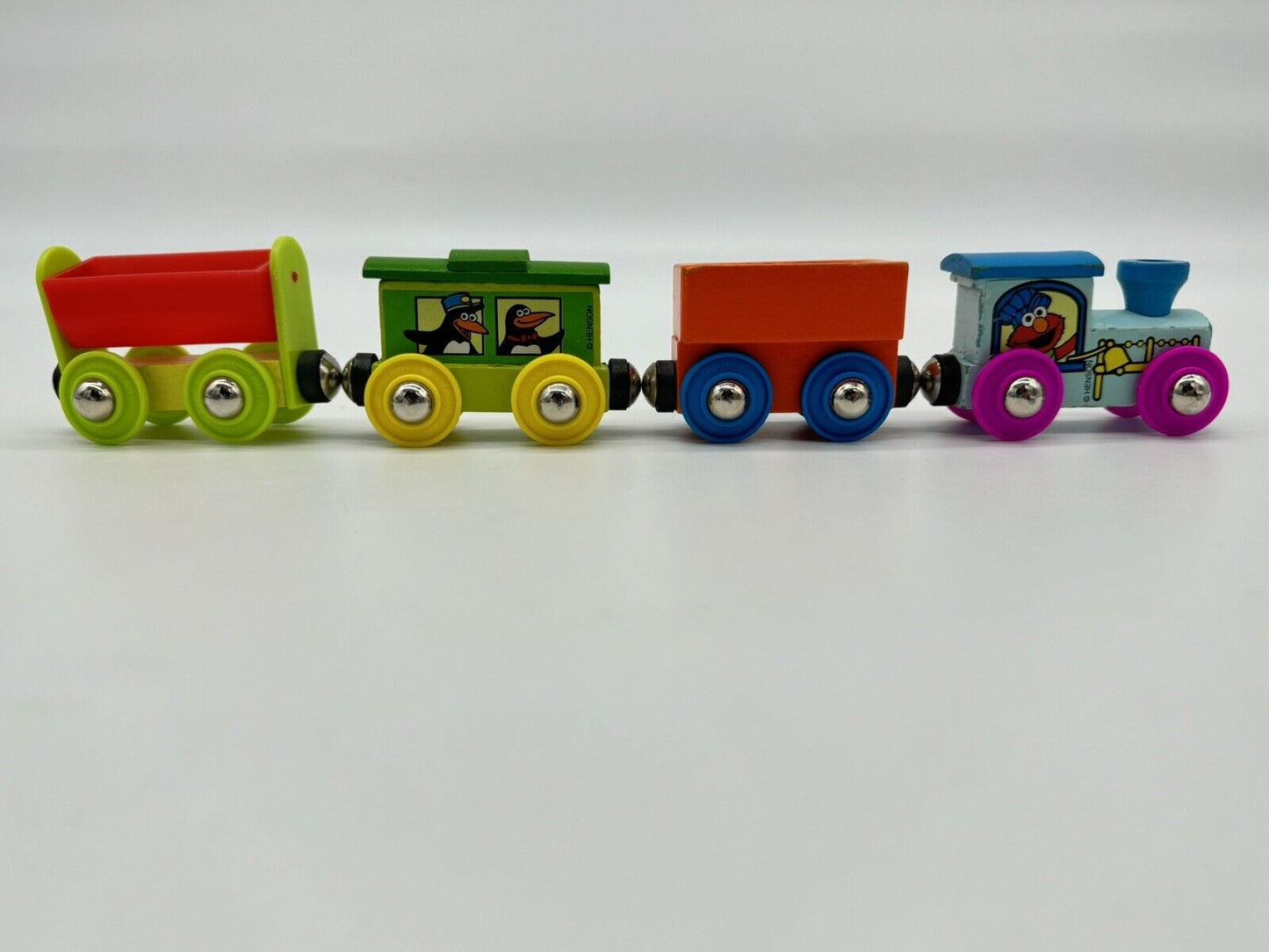 Vintage Sesame Street Wooden Railway lot Trains
