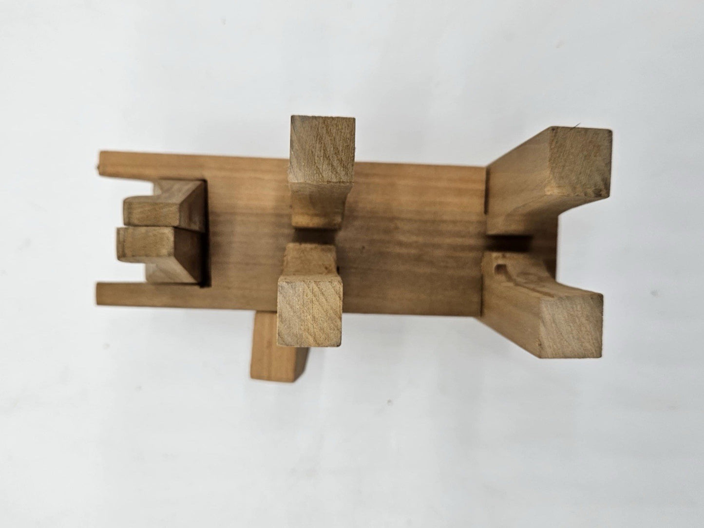 KUMIKI WOOD INTERLOCKING PUZZLE - ELEPHANT - 3” - VINTAGE - JAPAN