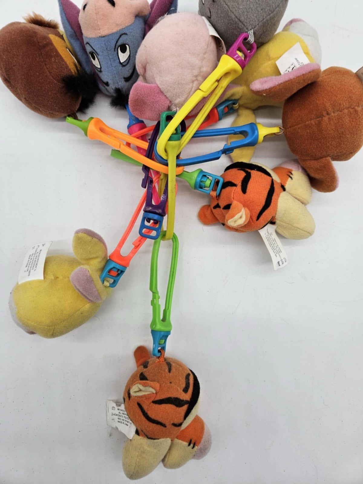 10 Vintage McDonalds Winnie the Pooh Disney Plush Head Clips #8116