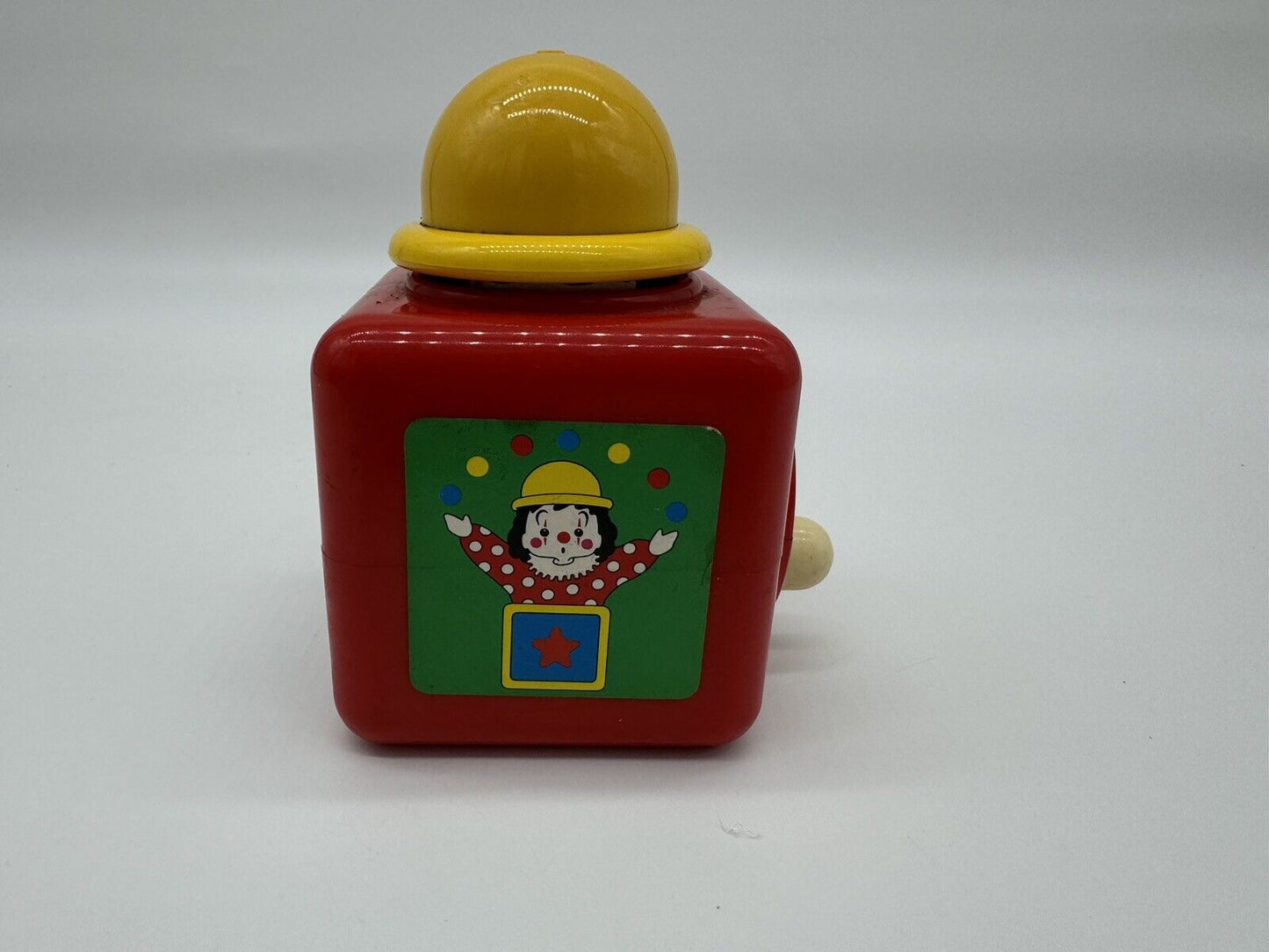 1981 Vintage Battat Clown Jack in the Box *Musical Hand Turn *Pop Up!