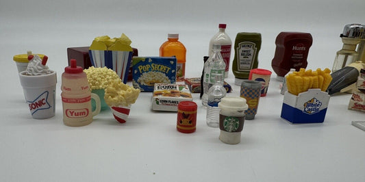 25 Name Brand Miniature Food Items, Dollhouse