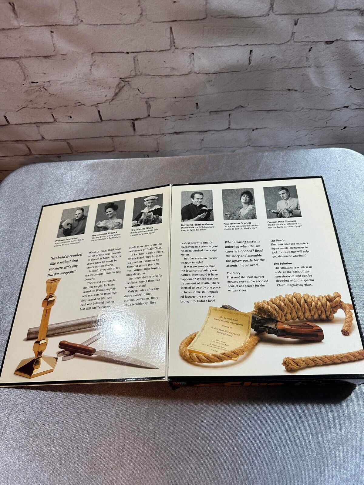 1992 Clue Mystery Puzzle- Six Cases Of Murder