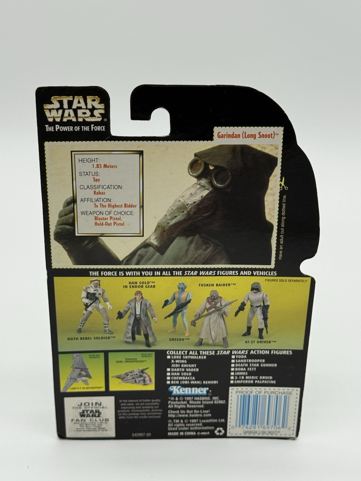 Star Wars Garindan Power of the Force Hologram Action Figure Kenner 1997 NEW