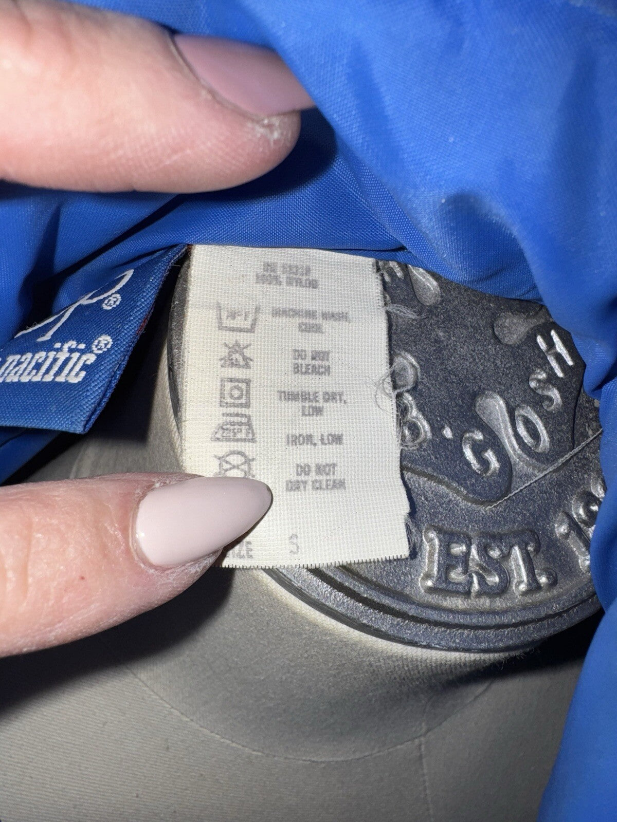 Vintage Ocean Pacific Rainbow Royal Blue Wind Breaker Jacket size S - Pride