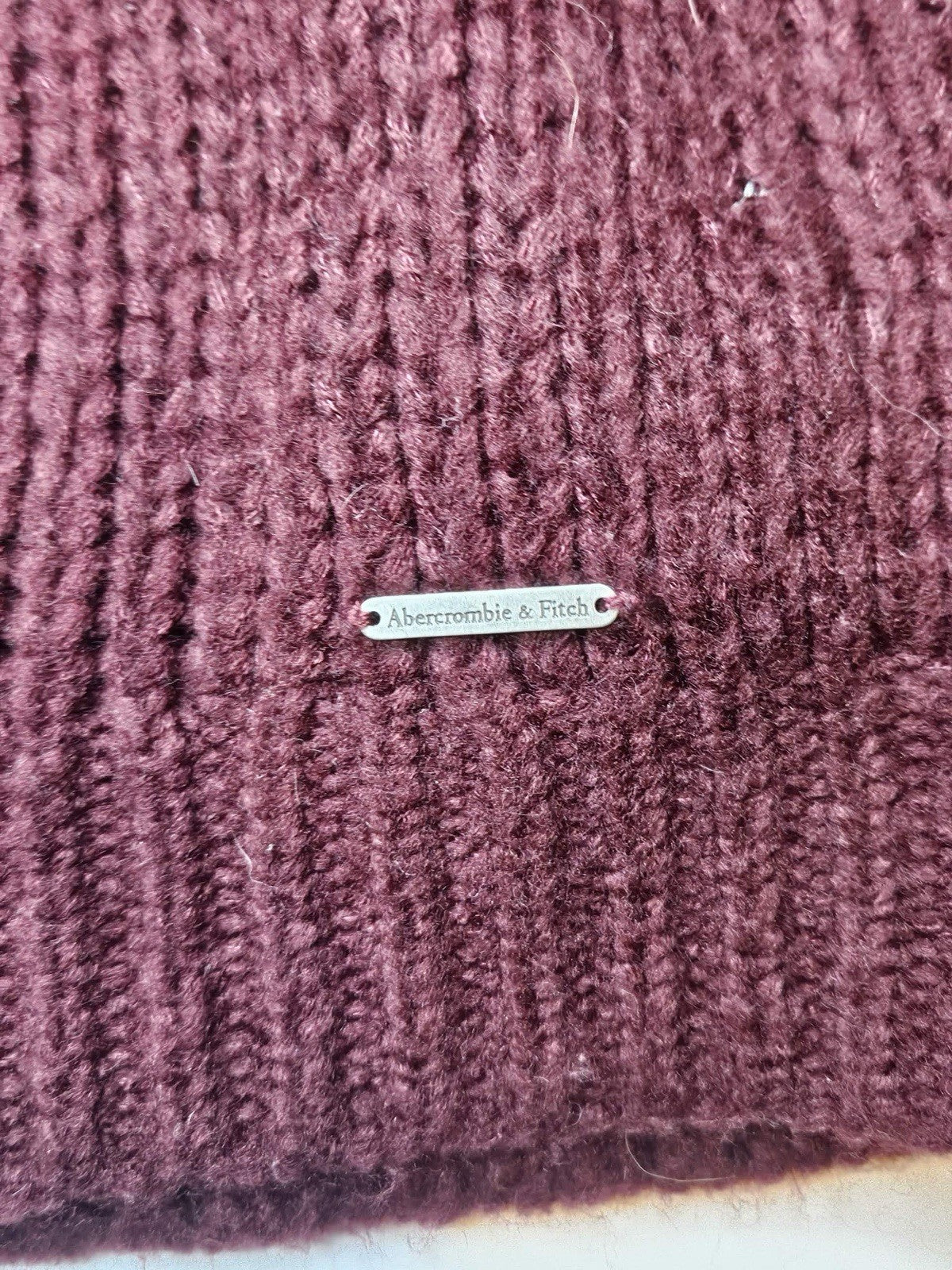 Abercrombie & Fitch Women’s Chunky Knit Sweater Colorblock Mock Neck Sz L
