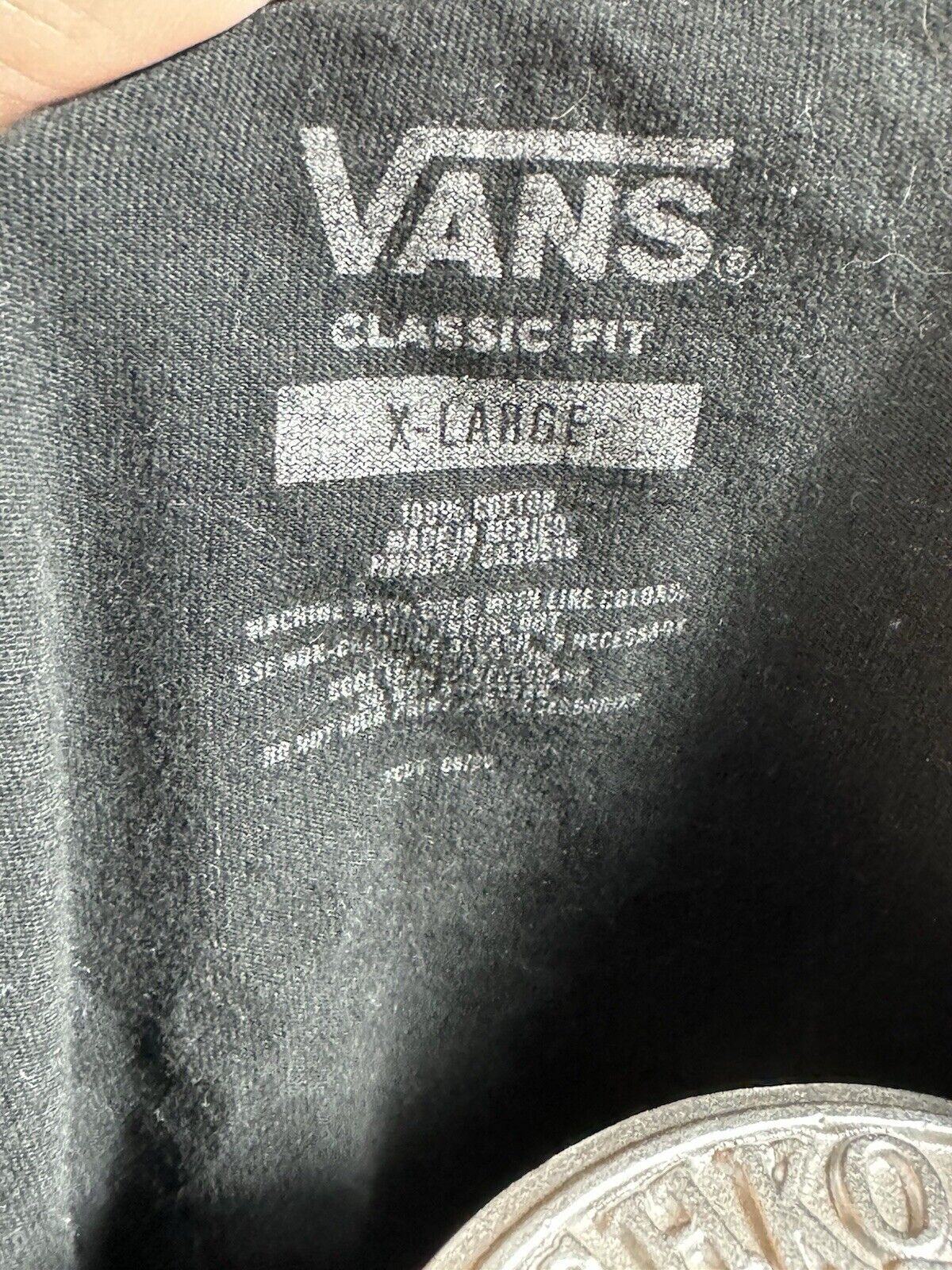 SZ XL Vans Off the Wall Since 1966 Black Classic Fit T-Shirt MCLTH 001